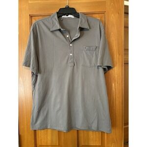 Criquet Golf Mens Gray Slim Fit Short Sleeve Polo Shirt Size XL Peru Collared